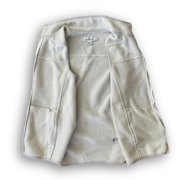 Vineyard Vines Women's Fleece Vest in Cream/Off White Size Medium - Picture 7 of 7